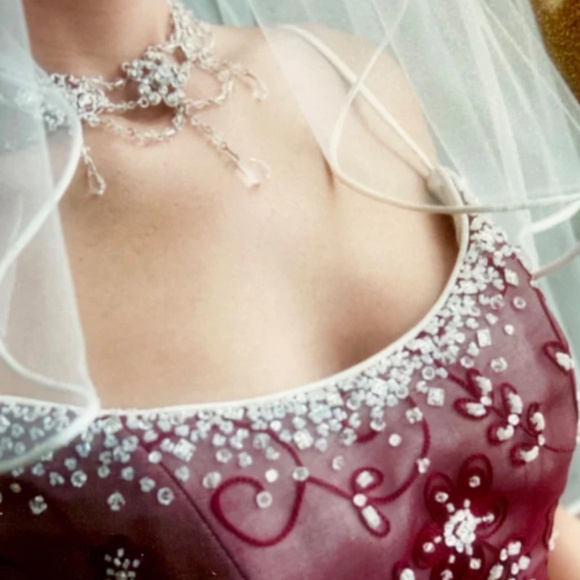 Maggie Sottero Marseilles Red Ivory Wedding Dress Size 4 - Worn Once - Picture 8 of 15